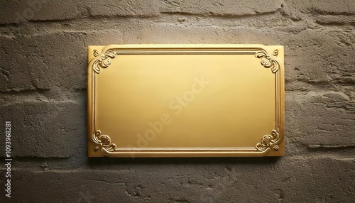 blank bronze copper plaque award medal frame design asset with room for copy or text