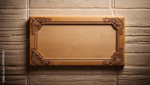 blank bronze copper plaque award medal frame design asset with room for copy or text