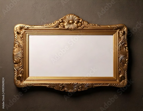 blank bronze copper plaque award medal frame design asset with room for copy or text	