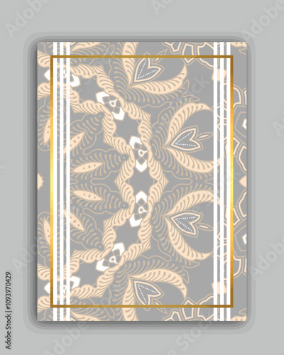 invitation card with mandala motif