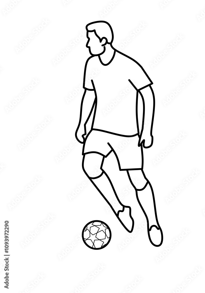aesthetic sketch of a football player aesthetic sketch of a football player