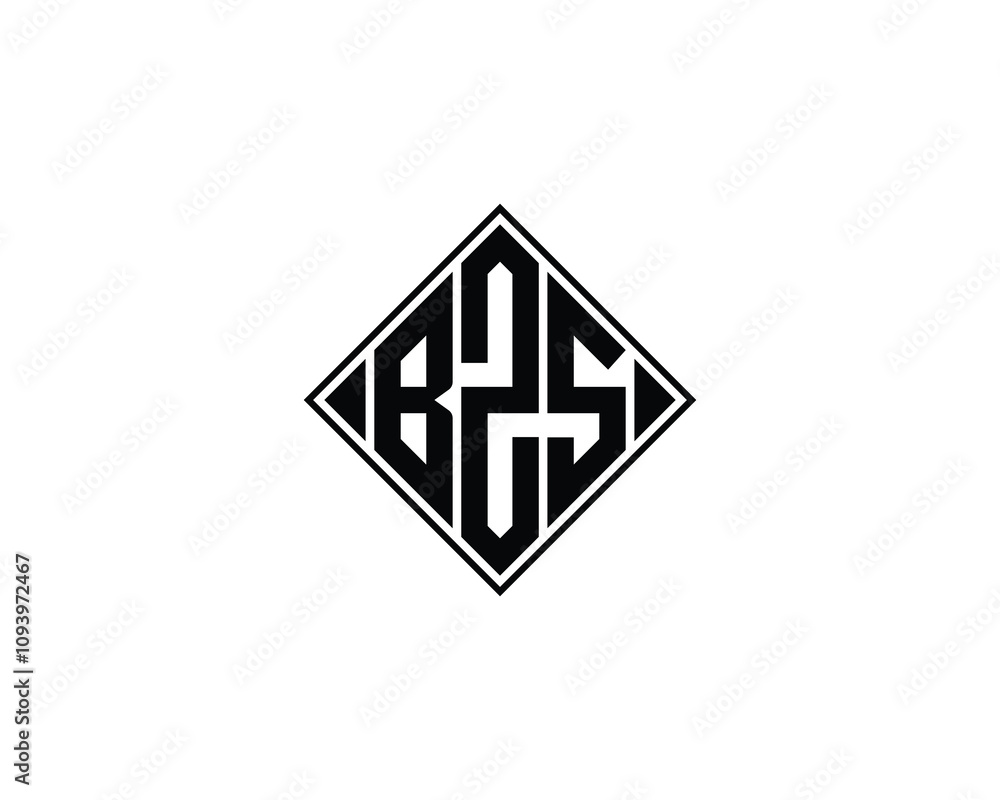 BZS logo design vector template. BZS BZS logo design vector template. BZS