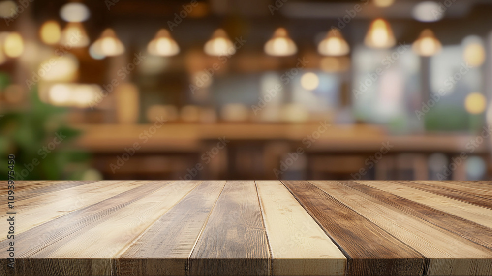 Rustic wooden table ready for service in a cozy cafe setting with warm ambiance Rustic wooden table ready for service in a cozy cafe setting with warm ambiance