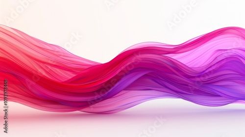 Abstract flowing waves in vibrant pink and purple hues.