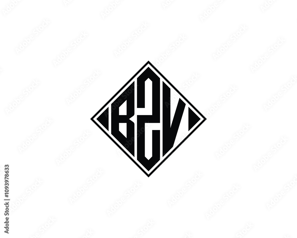 BZV logo design vector template. BZV BZV logo design vector template. BZV