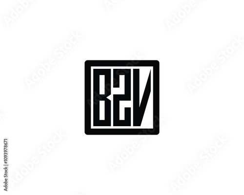 BZV logo design vector template. BZV