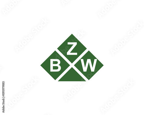 BZW logo design vector template. BZW