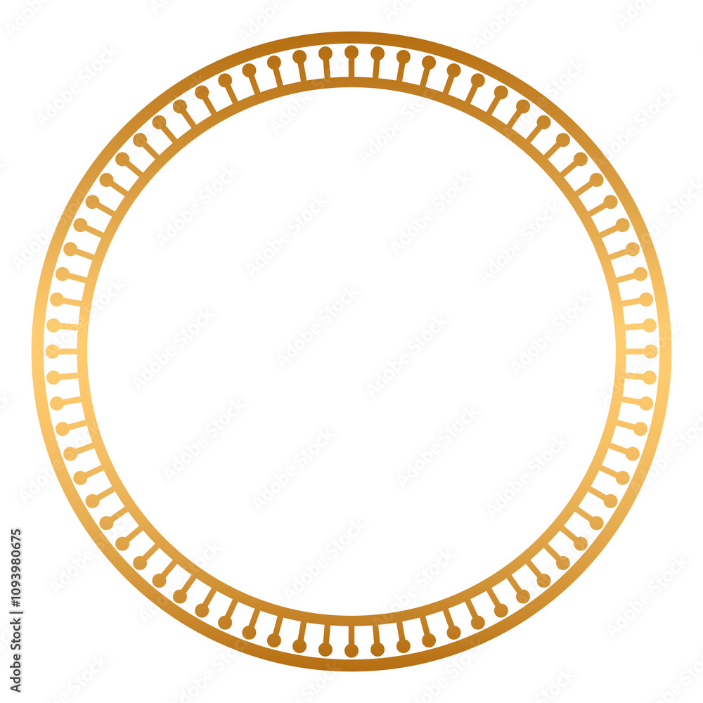 Golden circle frame border Golden circle frame border