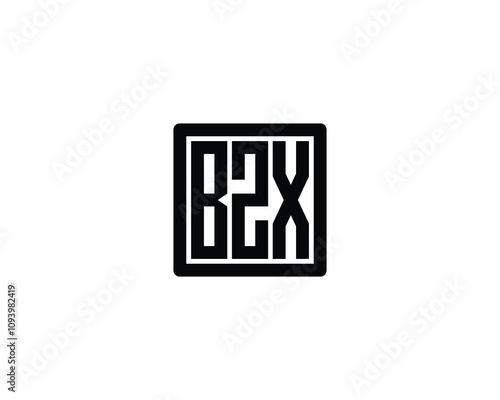 BZX logo design vector template. BZX