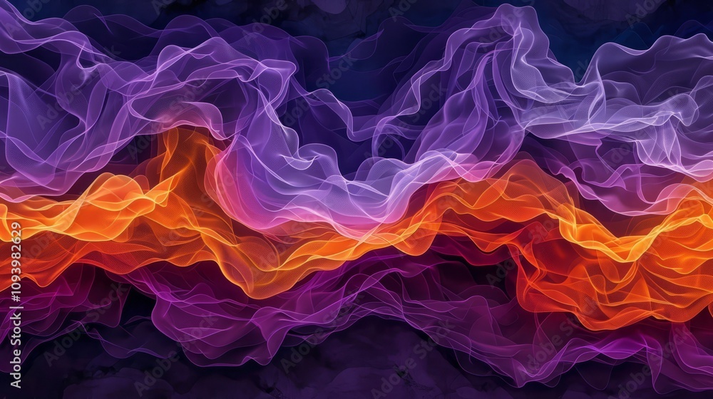 Obraz premium Abstract waves of color in vibrant hues.