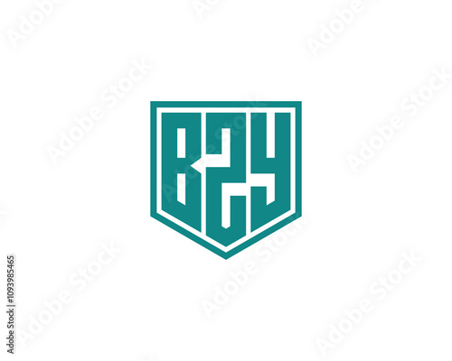 BZY Logo design vector template. BZY