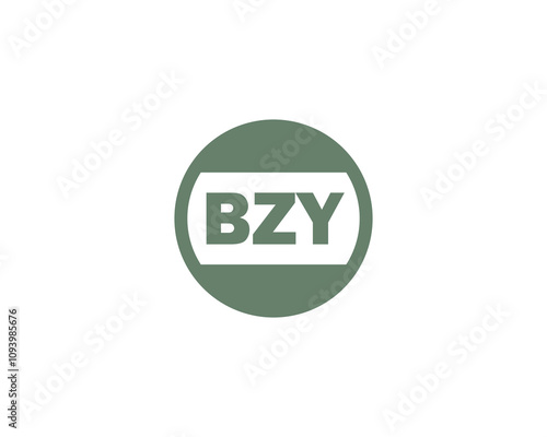 BZY Logo design vector template. BZY