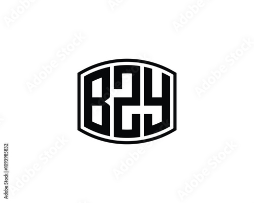 BZY Logo design vector template. BZY