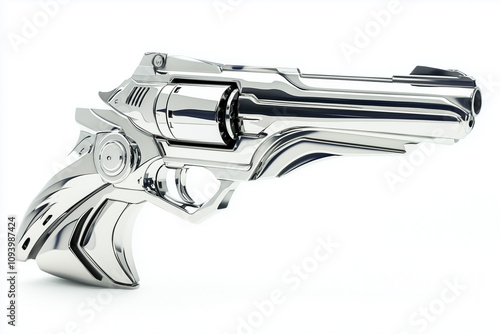 Obraz na płótnie Futuristic weapon isolated on a white background.