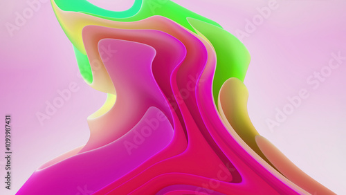 Abstract Background With Colorful Wave Gradient. Suitable For Your Design Ad, Banner, Cover Page.