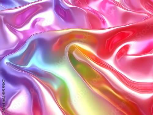 Wallpaper Mural Holographic Background. Iridescent Fabric with Holographic Texture, Vibrant Abstract Background. Torontodigital.ca