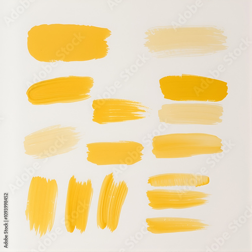 Collection of photos yellow ochre strokes photo