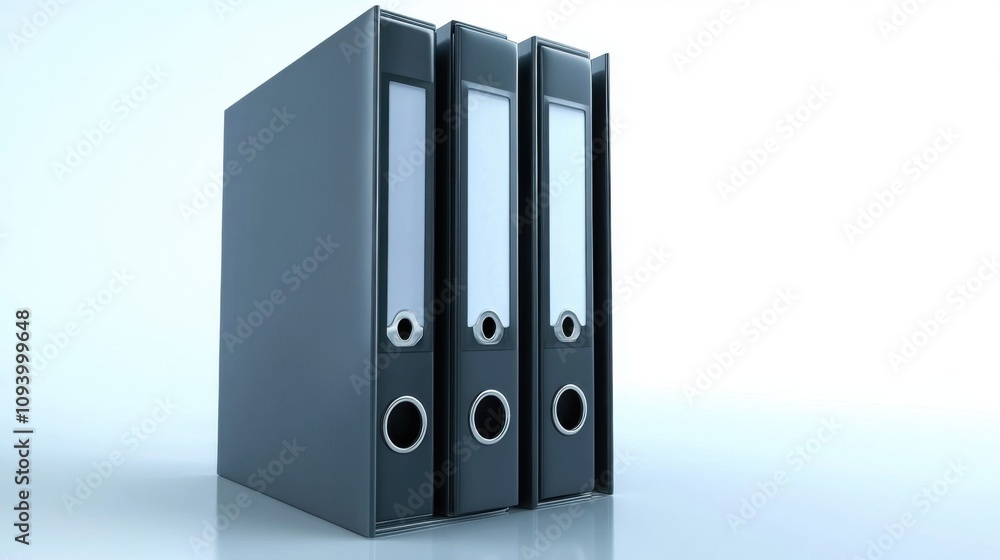 Clean Folders on Bright Background with Inserts Clean Folders on Bright Background with Inserts