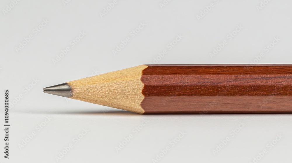 Fototapeta premium Close-Up of a Wooden Pencil with Eraser Off