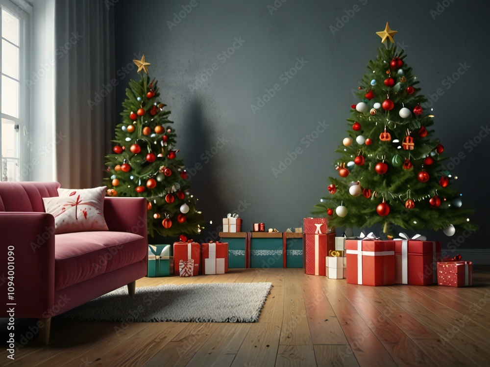 christmas tree with presents christmas tree with presents