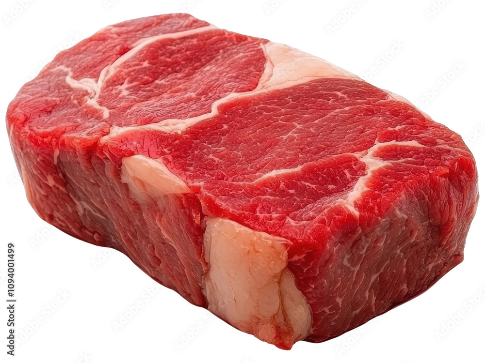 Fresh Raw Ribeye Steak Cut on White Background for Culinary, Grilling, Barbecue, and Cooking Concepts Featuring Marbled Texture and Quality Meat Presentation Fresh Raw Ribeye Steak Cut on White Background for Culinary, Grilling, Barbecue, and Cooking Concepts Featuring Marbled Texture and Quality Meat Presentation