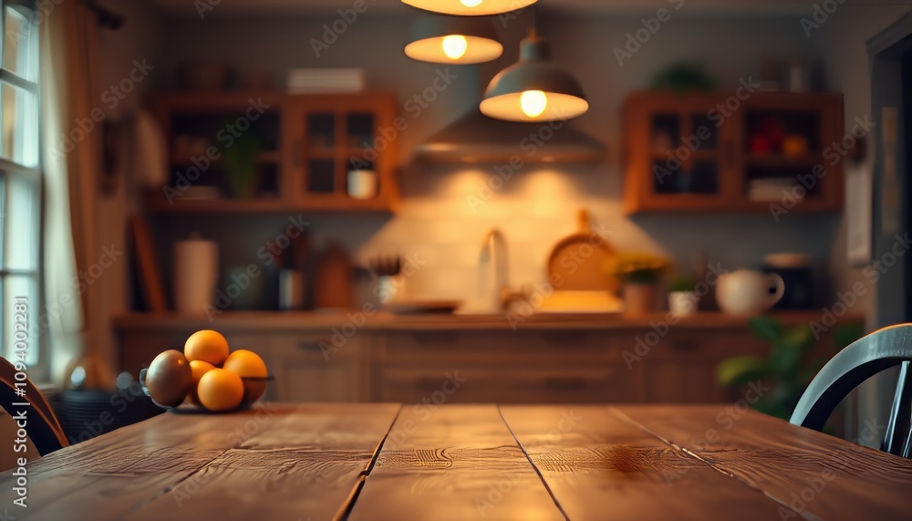 blurred modern wooden kitchen interior with sleek countertops and stylish decor blurred modern wooden kitchen interior with sleek countertops and stylish decor