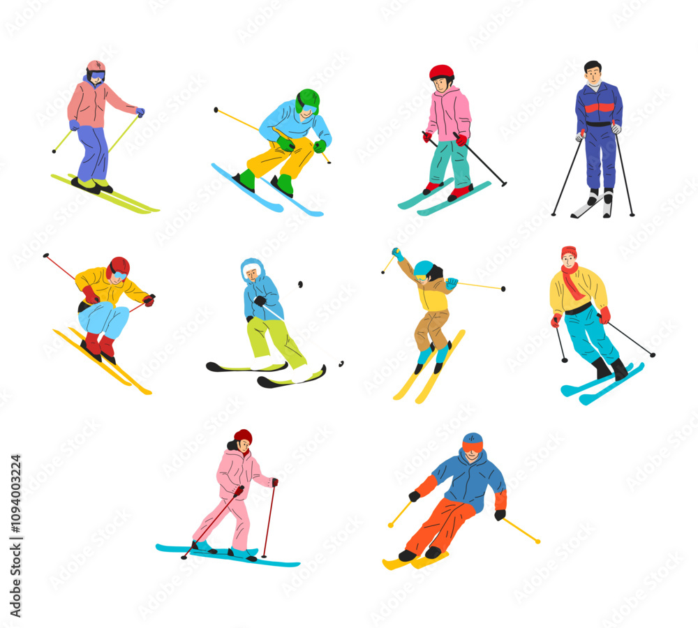 Fototapeta premium Skiing People Activity Winter