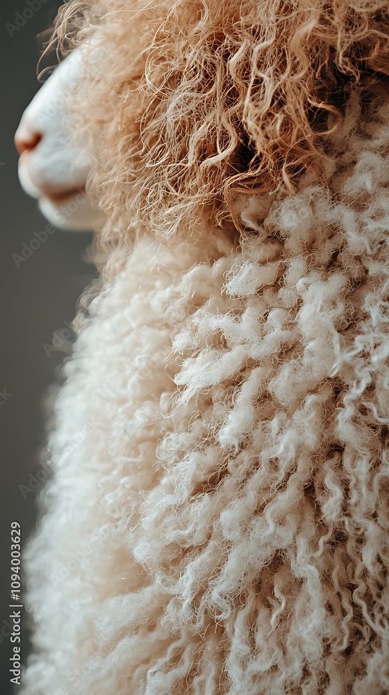Exploring Fluffy Sheep's Soft, Curly Fleece Close Up Exploring Fluffy Sheep's Soft, Curly Fleece Close Up