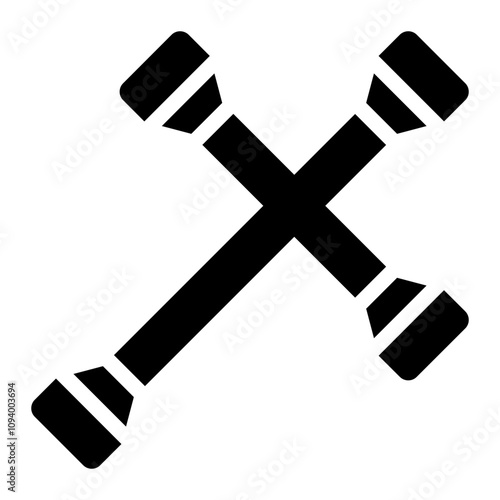 Cross wrench glyph icon used for servicing RC vehicles