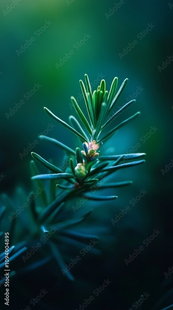 Fototapeta premium rosemary plant with nature background