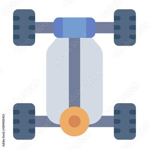 Chassis of RC car with detailed structural design