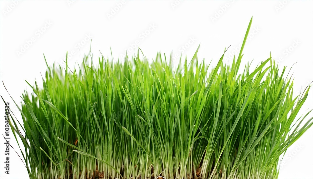Obraz premium Lush and Simple: Isolated Green Grass for Visual Inspiration