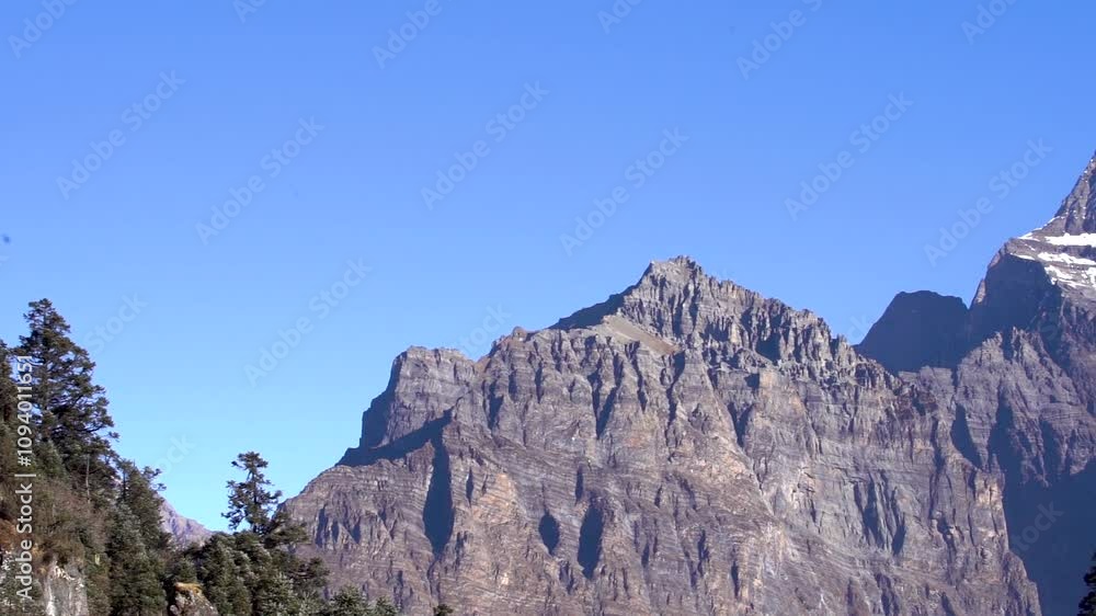Landscape view of Snow covered mountain range in Nepal. Landscape view of Snow covered mountain range in Nepal.