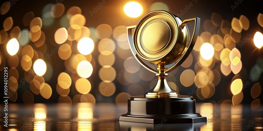 Stunning 3D Render of an Award Trophy Featuring a Gold Disc and Elegant Black Frame, Perfect for Celebrating Achievements and Honors in Various Fields Stunning 3D Render of an Award Trophy Featuring a Gold Disc and Elegant Black Frame, Perfect for Celebrating Achievements and Honors in Various Fields