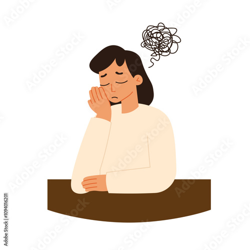 Autoimmune Disorder Symptoms in Woman Trouble Concentrating