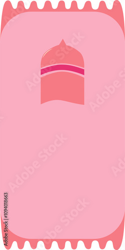 The Cartoon Sajada with pink color harmony