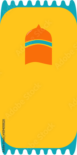 The Cartoon Sajada with yellow pop color harmony