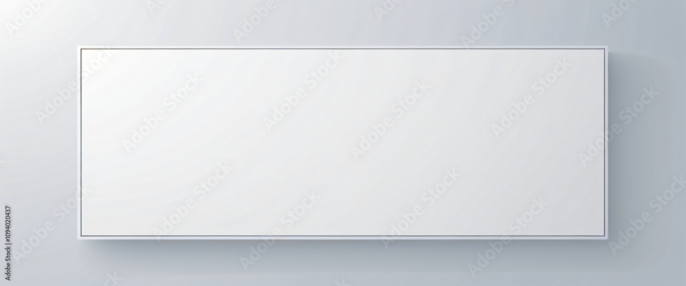 blank paper on the white wall with a white thin border, framed placeholder for text blank paper on the white wall with a white thin border, framed placeholder for text