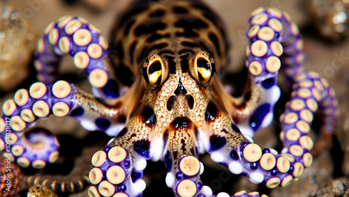 Blue-Ringed Octopus Venom: Known for its potency, this venom contains tetrodotoxin, which can paralyze muscles and potentially lead to respiratory failure and death. photo