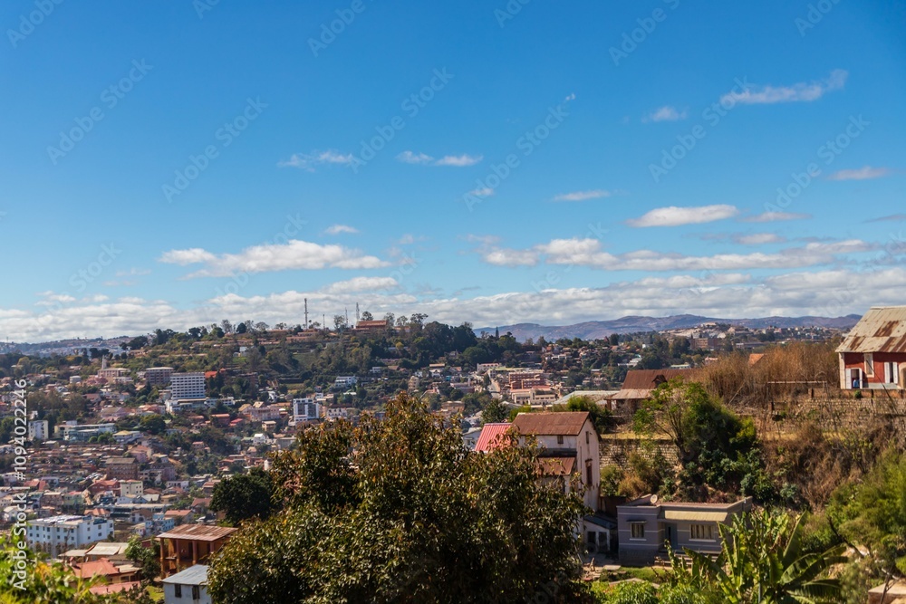 Fototapeta premium Panoramic View of Antananarivo City in Madagascar