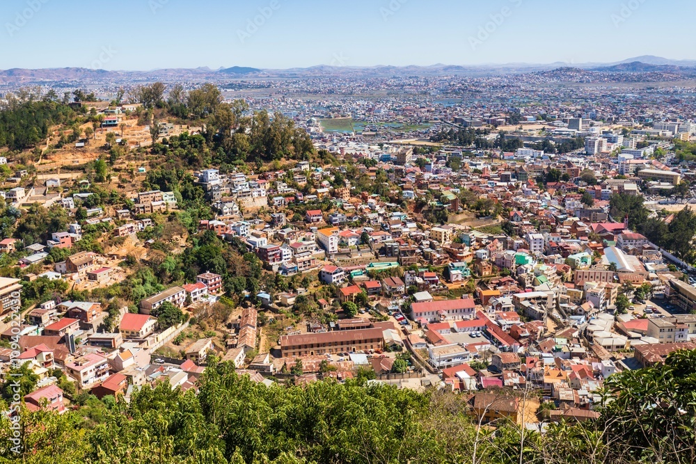Fototapeta premium Aerial View of Residential Antananarivo in Madagascar