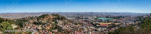 Panoramic View of Antananarivo and Lake Anosy in Madagascar