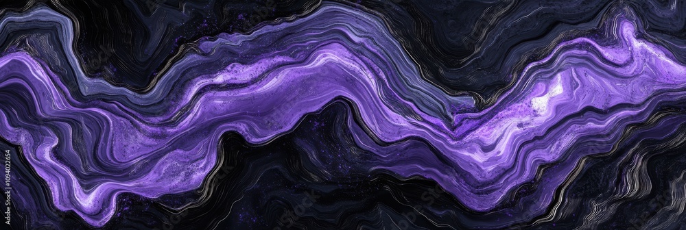 Obraz premium 紫色の流れる模様が特徴的な抽象的なアート作品