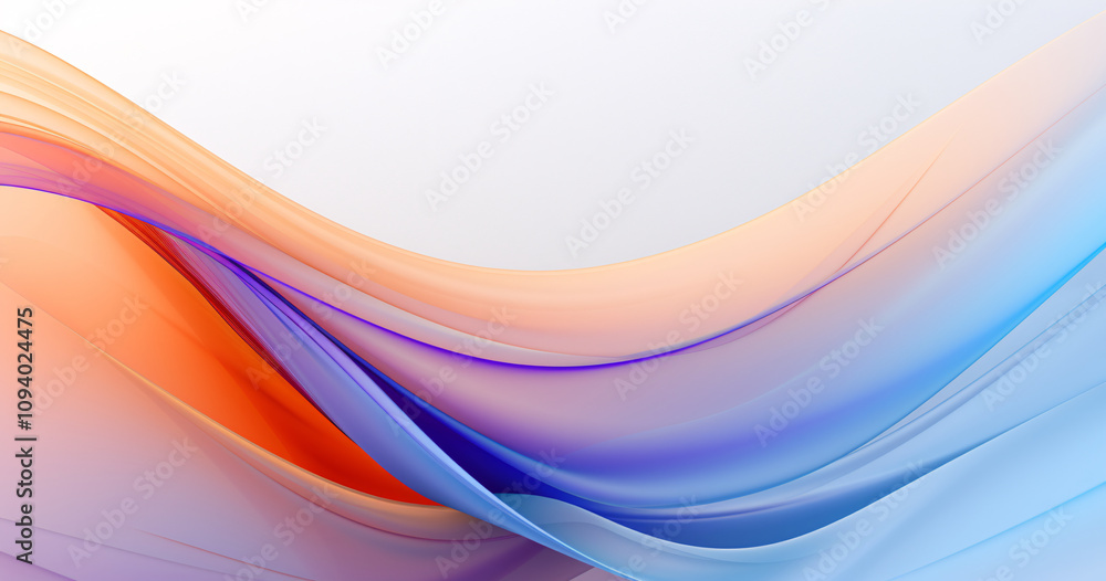 Swirling pastel fabric in shades of orange, purple and blue creates a dynamic abstract design Swirling pastel fabric in shades of orange, purple and blue creates a dynamic abstract design