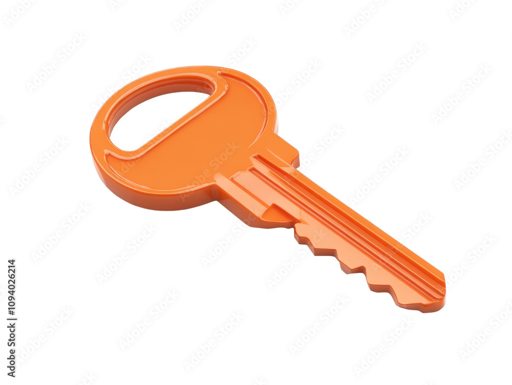 Bright Orange Key Isolated on transparent background Bright Orange Key Isolated on transparent background