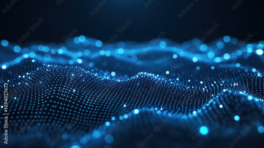 Abstract Blue Digital Wave Abstract Blue Digital Wave