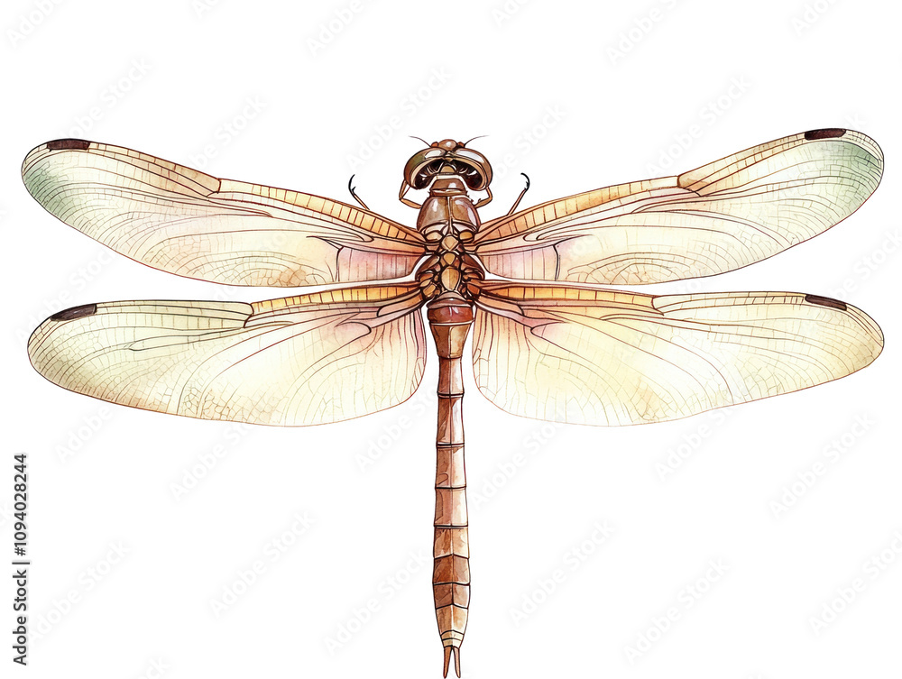 Detailed Illustration of a Dragonfly with Wings Detailed Illustration of a Dragonfly with Wings