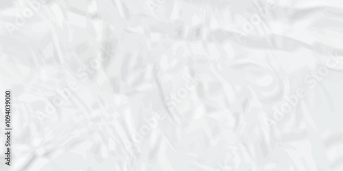 White old parchment cardboard paper crumpled pattern texture. Wrinkled white poster paper texture background.