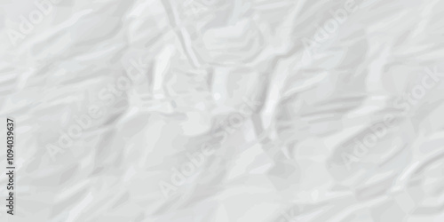 White old parchment cardboard paper crumpled pattern texture. Wrinkled white poster paper texture background.