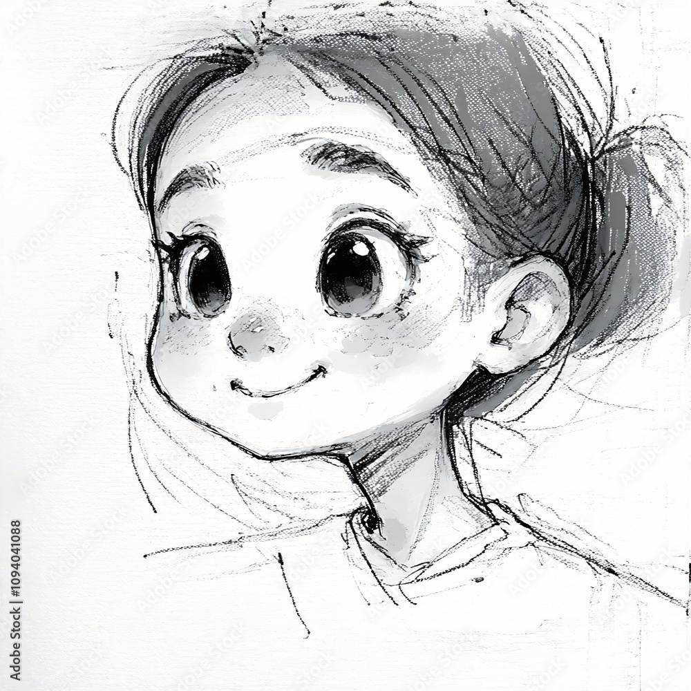 Adorable Hand-Drawn Cartoon Character Adorable Hand-Drawn Cartoon Character